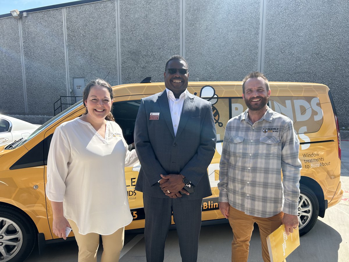 We are still buzzing about Bumble Bee Blinds Ribbon Cutting! 🐝  Located in Farmers Branch, Bumble Bee Blinds is the one-stop-shop for custom window treatments. 

Learn more: bumblebeeblinds.com/greater-dallas…

#ribboncutting #metrocrestchamber #farmersbranch #buildingbusiness