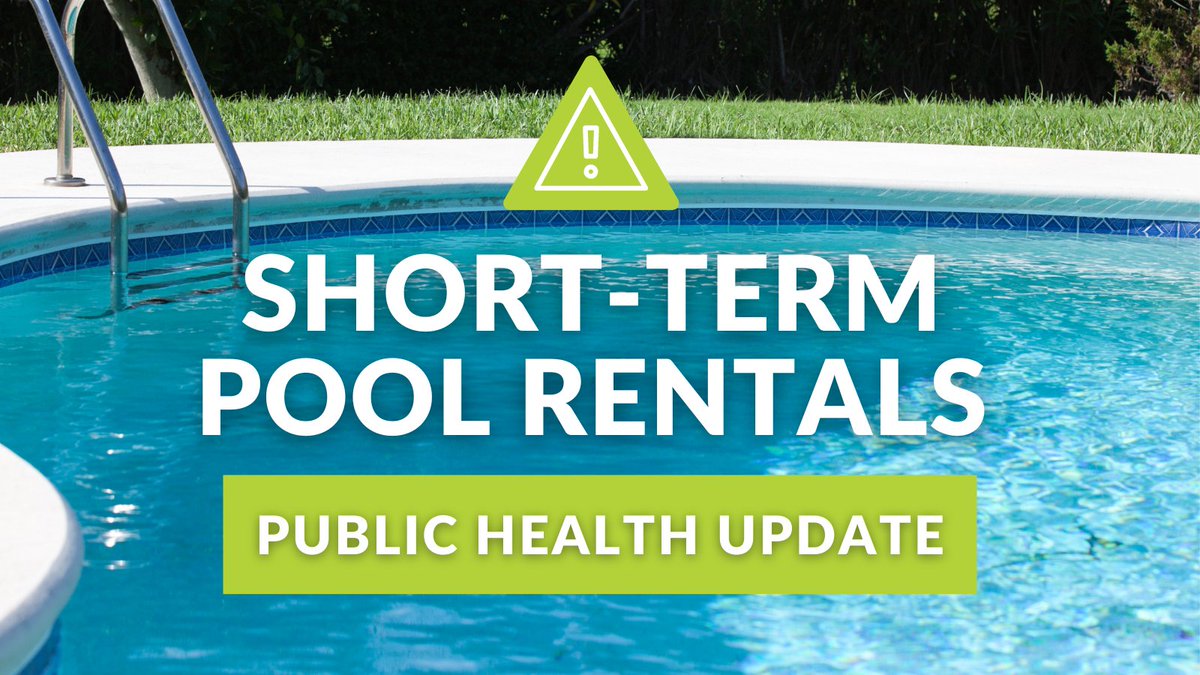 Short-term residential swimming pool rentals are not allowed in Mecklenburg County due to state law.
 
If an owner rents their residential swimming pool for income, it's no longer a private swimming pool and requires an operation permit: meck.co/3UGOIlu