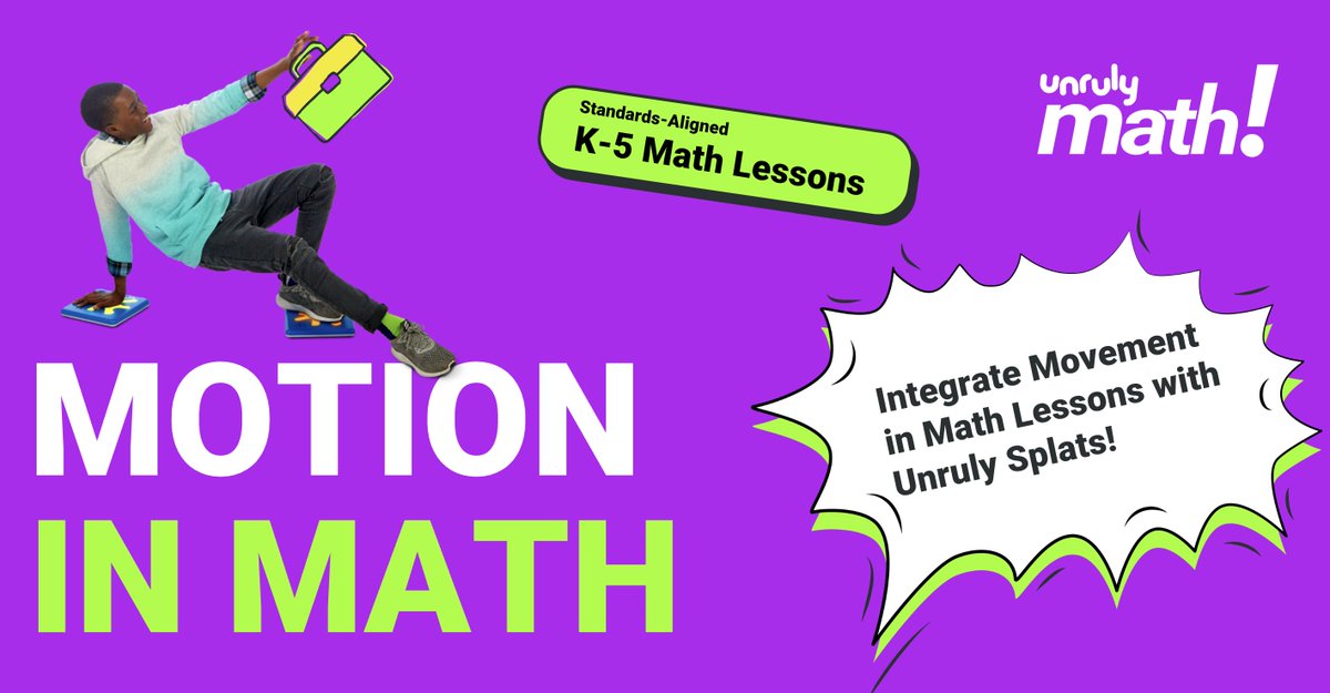 unruly_studios's tweet image. Movement isn&apos;t just for PE! 🏃‍♂️ Integrating physical activity in math lessons enhances cognitive skills and boosts creativity. Try it with Unruly Splats today! #BrainBoost #MathMovement #edchat #matchat #edtech