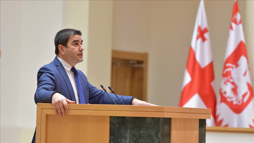 Pascal_Laurent_'s tweet photo. 🇬🇪 Le Parlement géorgien annulera le veto de la Présidente sur la loi sur les agents étrangers.

Président du Parlement https://t.co/MOXjveEZJf