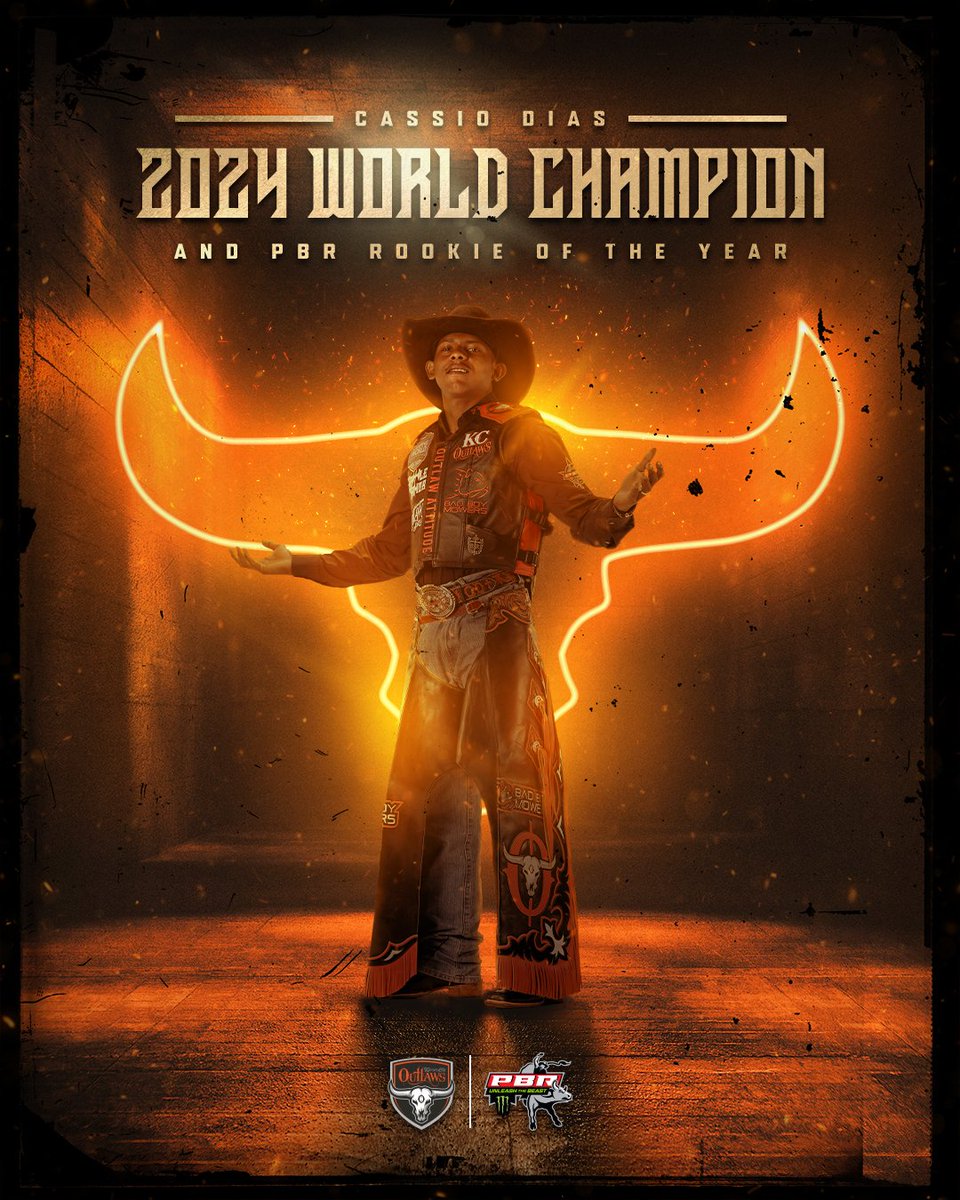 Even when the lights shined the brightest, Cassio Dias knew how to show the world why he deserved that gold buckle! Outlaw Country, join us in congratulating our Young Gun on this monumental achievement. #AllGritNoQuit