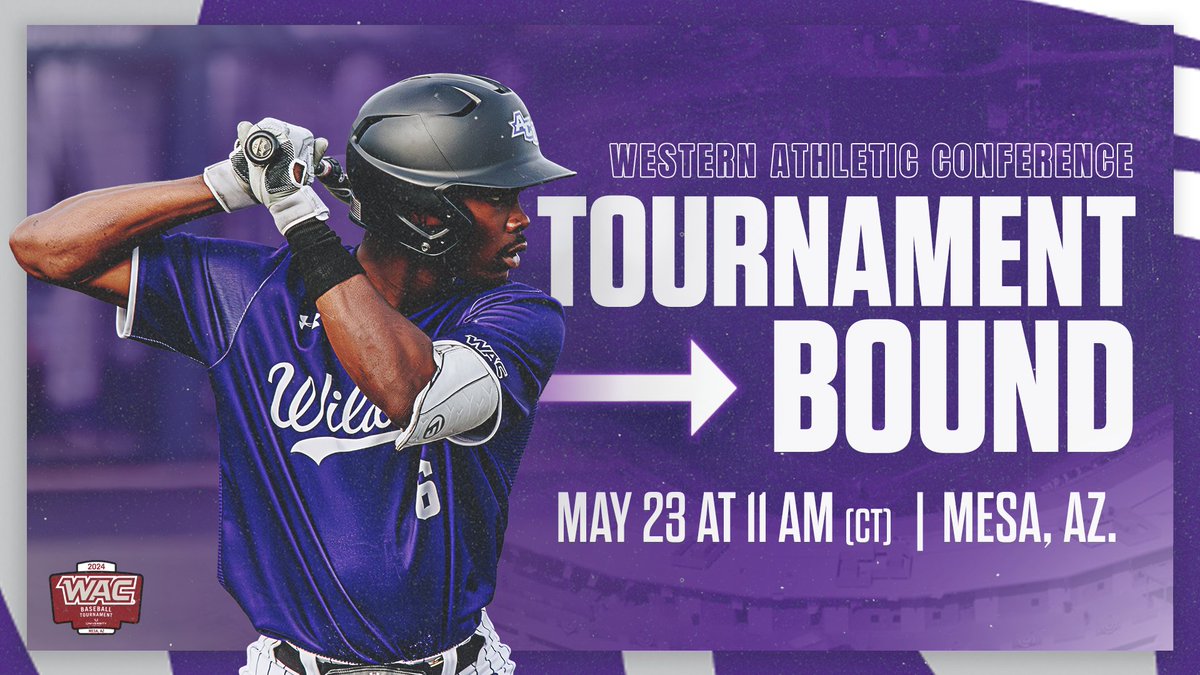 ICYMI: We are officially TOURNAMENT BOUND!🤜🤛 Secured the No. 2 seed and are headed to the quarterfinals of the 2024 University Credit Union WAC Baseball Tournament‼️ 🏟️: Hohokam Stadium 💻: tinyurl.com/mr358d7s 📈: tinyurl.com/3wn76bm2 🎟️: tinyurl.com/59f46c86 #ATO