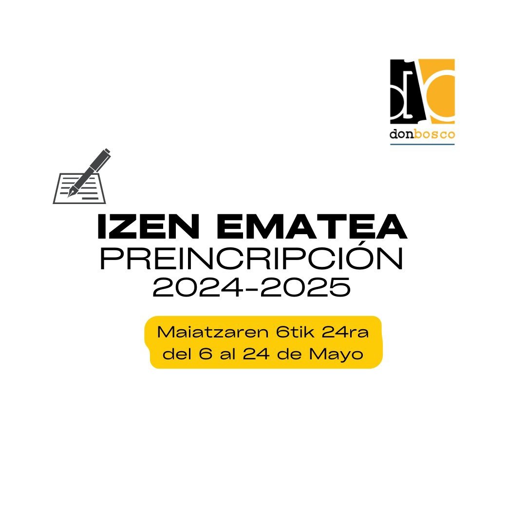 Adi!! Aurrematrikulak egiteko azkeneko astean sartu gara.
Aukerik ez galdu eta eman izena.
🌐ikasgunea.euskadi.eus/eu/inicio