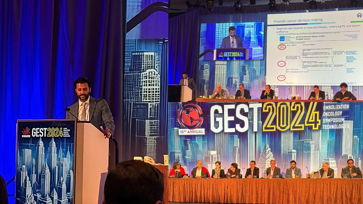 #ICYMI - Dr. Nainesh Parikh (@NaineshParikhMD) of @MoffittNews presented at #GEST2024 on the role of #PAE as a neoadjuvant therapy for local prostate cancer. Read more 👉 pubmed.ncbi.nlm.nih.gov/33794373/