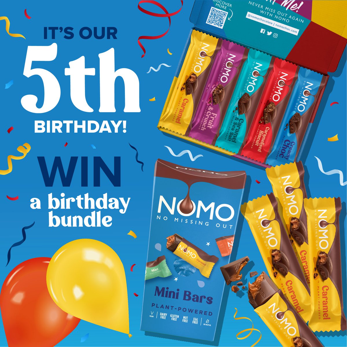 Did you know this week is our 5th Birthday?!🎈Be quick to get your hands on one of these delicious Birthday bundles - the perfect gift OR a treat to yourself 🥳 nomochoc.com