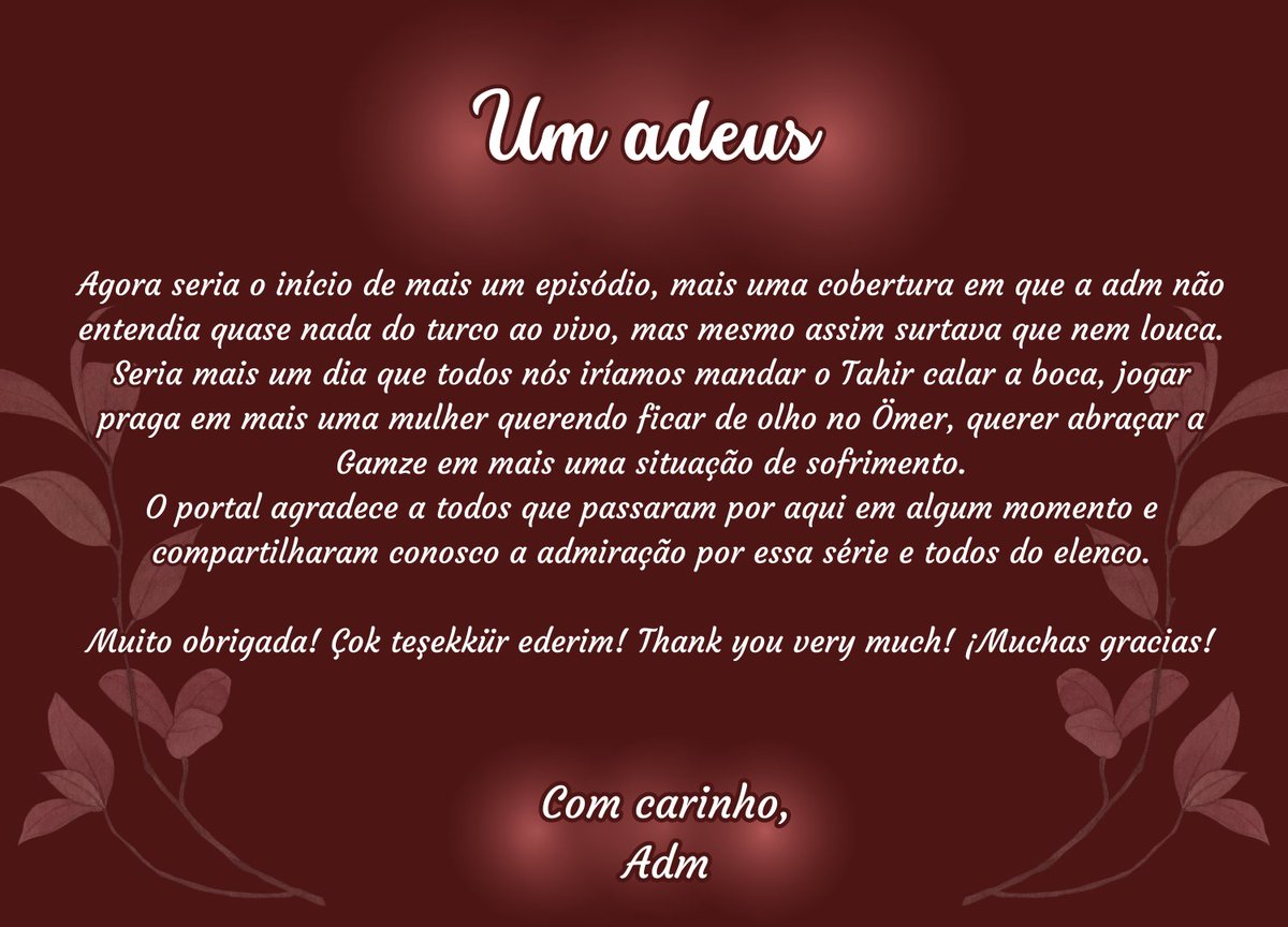 Uma mensagem de carinho a todos os nossos seguidores ou pessoas que em algum momento passaram por aqui.

Vou levar todos vocês no coração!
🥹🤗🤍

#SelahattinPaşalı #GökçeBahadır 
#Ömer #ÖmerBrasil #ÖmGam