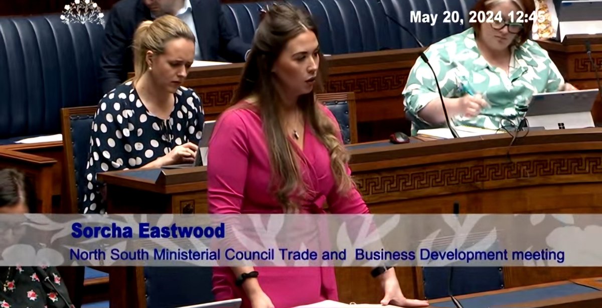 Cancer will impact virtually all families in NI. 1 in 2 of us will get cancer. That's why I took the opportunity today to ask Econ Minister during her statement about All-Island Oncology Innovation cluster Cancer knows no boundaries & neither should our efforts to eradicate it