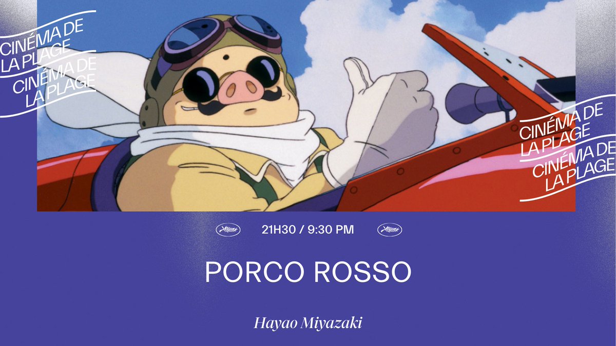 🏖️ Tonight at #CinémaDeLaPlage... A Ghibli mini-night!
 
Two films from the mythical Studio Ghibli are to be discovered: LES CONTES DE TERREMER by Gorō Miyazaki, followed by PORCO ROSSO by Hayao Miyazaki. In the first, a magical land dominated by seas and populated by dragons