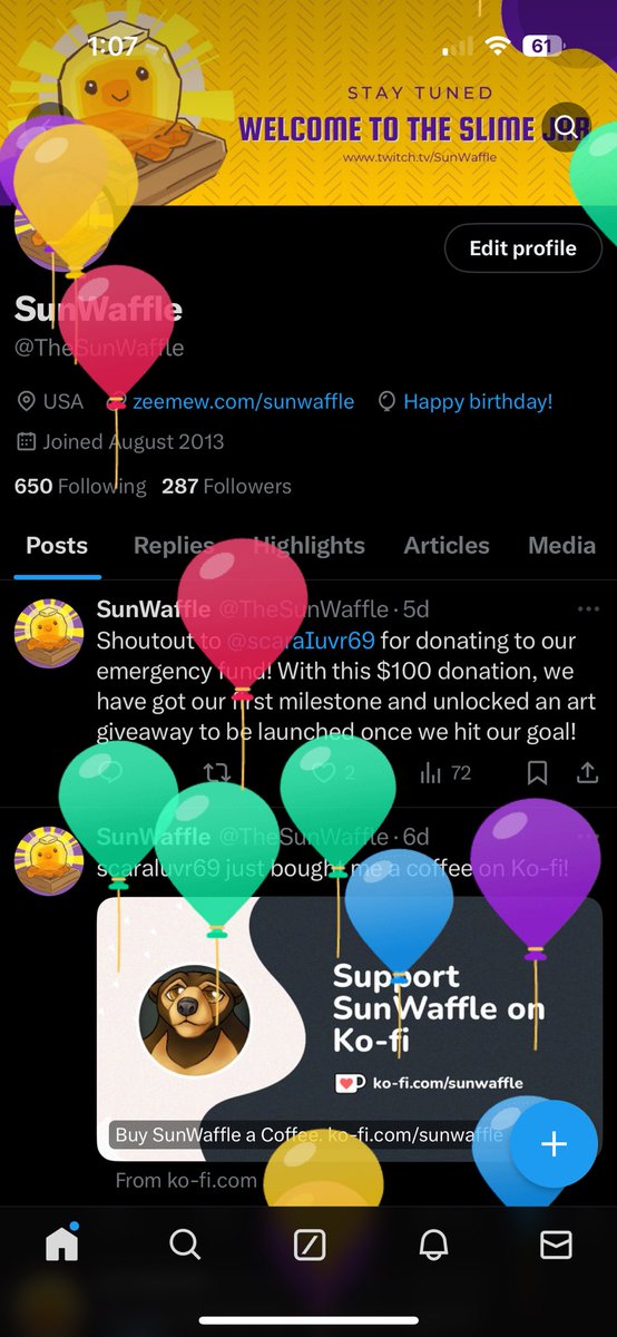 It’s crazy to believe a slimes been on earth for 25 years already. Thanks for being wonderful and giving me grace while I sort off stream stuff! Wuv Yall!
