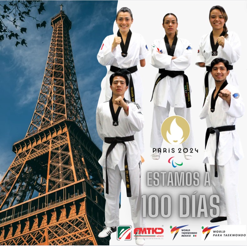 Estamos a 100 días de los Juegos Paralímpicos de #Paris2024 Los taekwondoínes continúan con la preparación para representar de la mejor forma a nuestro país en esa justa paralímpica. ¡Vamos México! #Taekwondo #ParaTaekwondoMexico #FMTKD