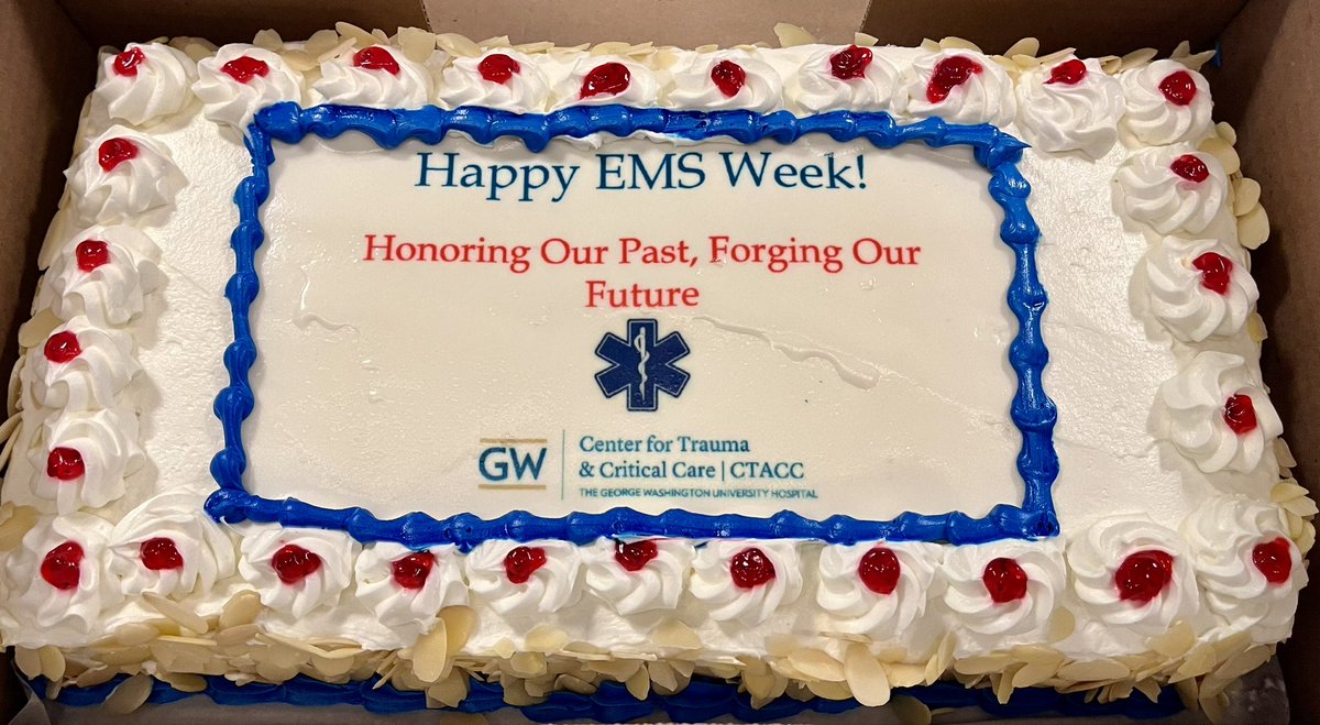 A yummy way to celebrate #EMSWEEK2024 from our life saving partners at @GWHospital Center for Trauma and Critical Care. Thank you!