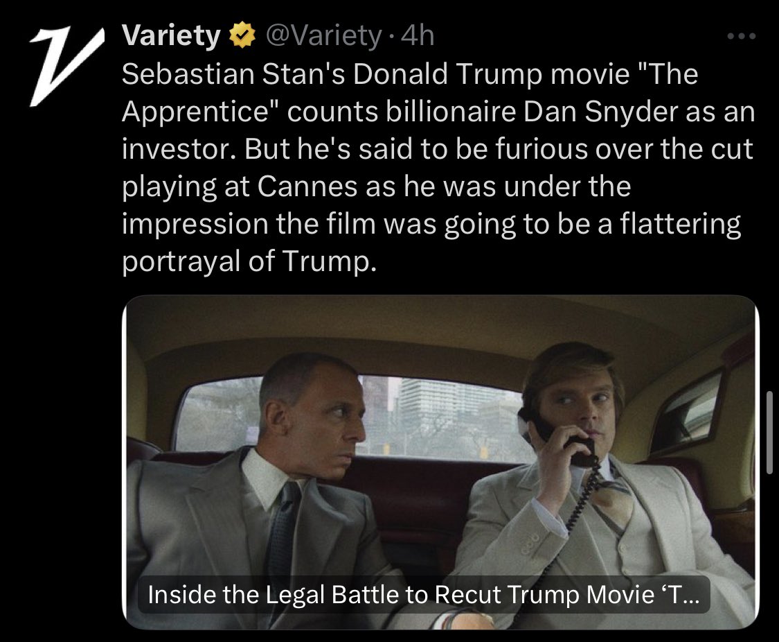 Incredible they even blame Trump for a hit-piece movie against him being bad