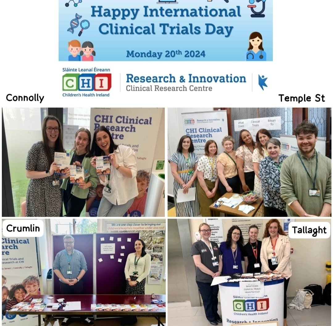 A great day across <a href="/CHI_Ireland/">Children's Health Ireland</a>  celebrating International clinical trials day.

Children are not just small adults. They deserve the same access to high quality, evidence-based (from paediatric clinical trials) health care as adults.

#ICTD2024 
#PaediatricClinicalTrials