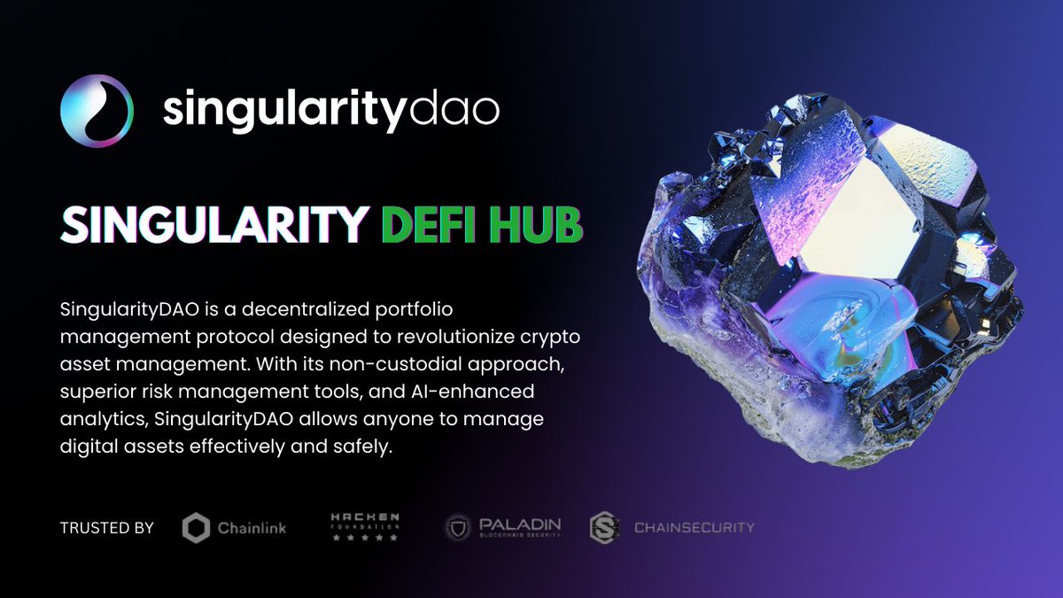 The dynamic @SingularityDAO ecosystem allows users and projects alike to thrive in the digital asset space through industry-leading offerings, including the #SDAO Incubation Program which supports the development and growth of promising #Web3 ventures.