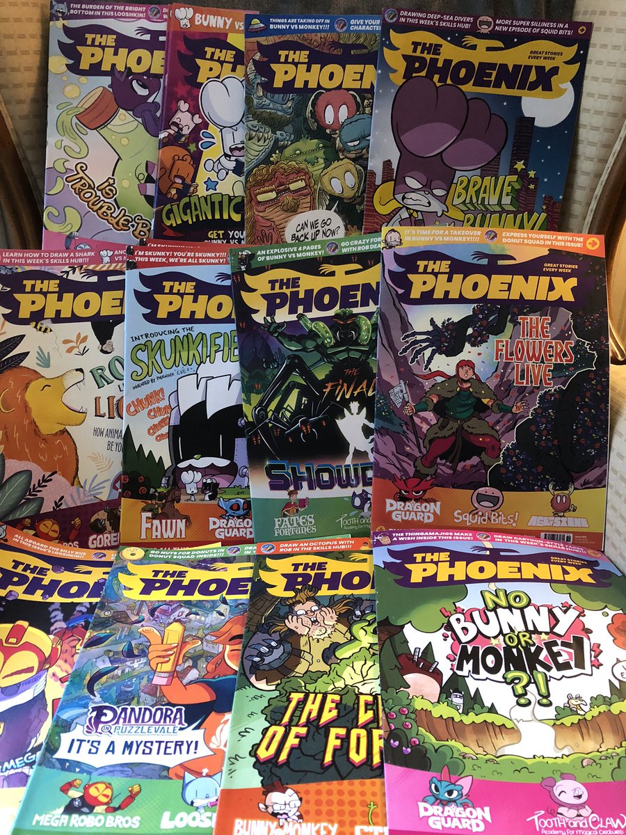 Look what’s arrived @ReadforGoodUK @phoenixcomicuk Thank you so much for these magazines. Class 11 will love reading them (& then they will go in our outdoor reading area for playtimes)