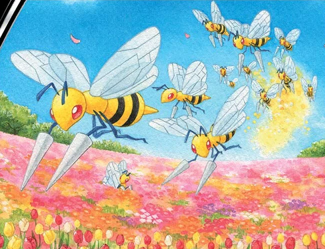 'Beedrill is extremely territorial. No one should ever approach its nest—this is for their own safety. If angered, they will attack in a furious swarm.'

Happy World Bee Day!