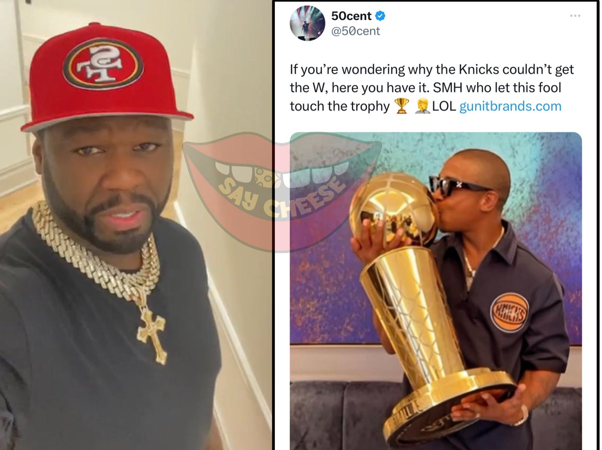 SaycheeseDGTL's tweet photo. 50 Cent blames Ja Rule for the New York Knicks getting knocked out of the NBA Playoffs https://t.co/Zq8dfKOGt3
