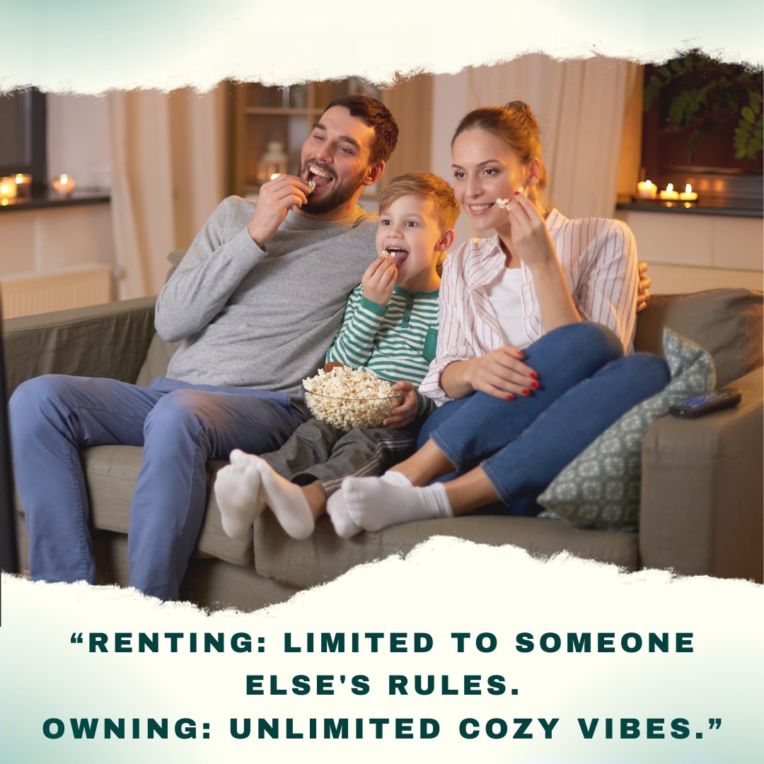 Renting: limited to someone else's rules.
Owning: unlimited cozy vibes. 🌟🏠💡#homeownership #homeowner #renting