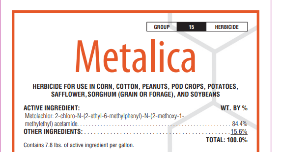 My new favorite name for generic Metolachlor.  Me-Too-Lachlor was at the top for some years.