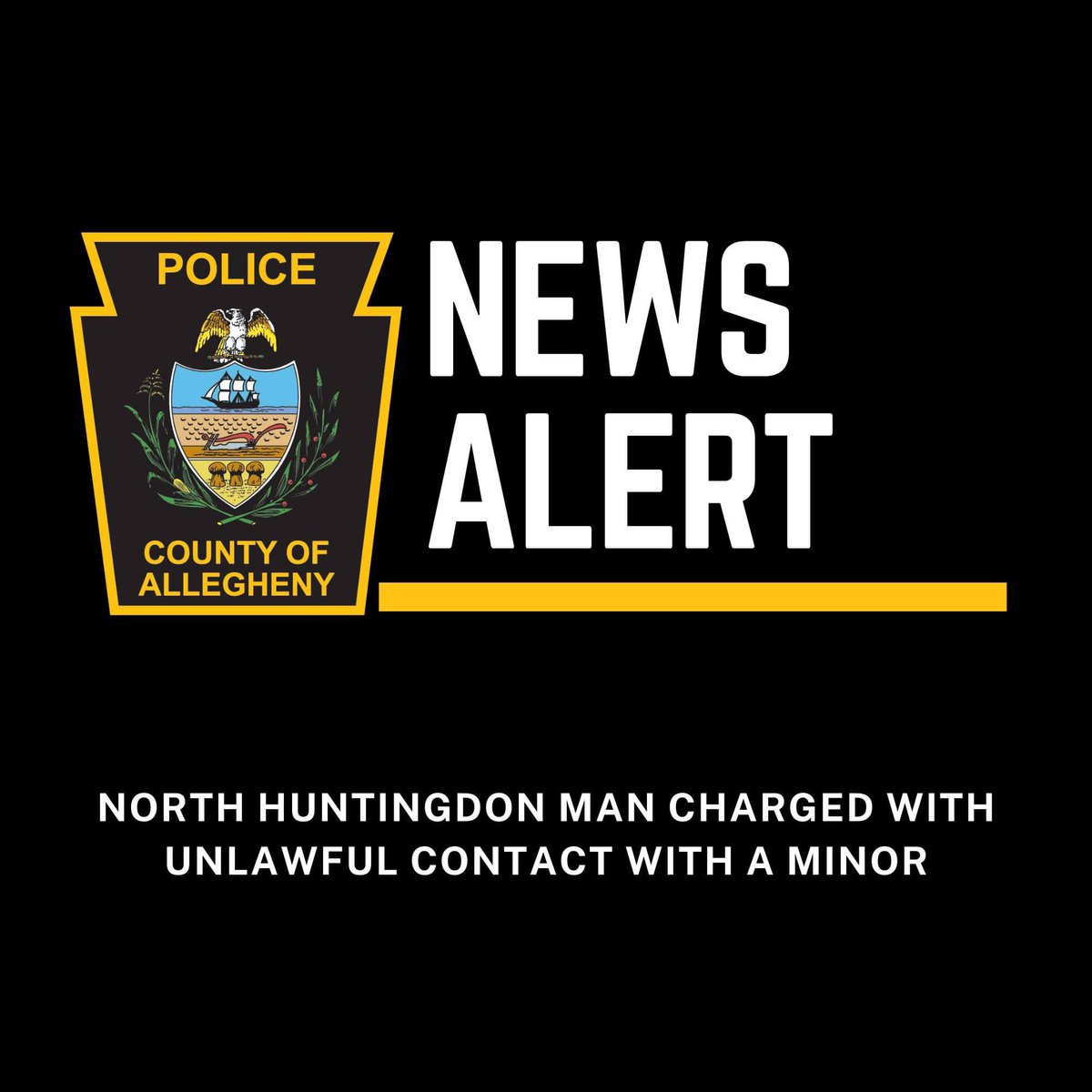 County Police have arrested a North Huntingdon Township man in connection with an investigation into unlawful contact with a minor. Full Release: facebook.com/share/p/3Xmhwp…