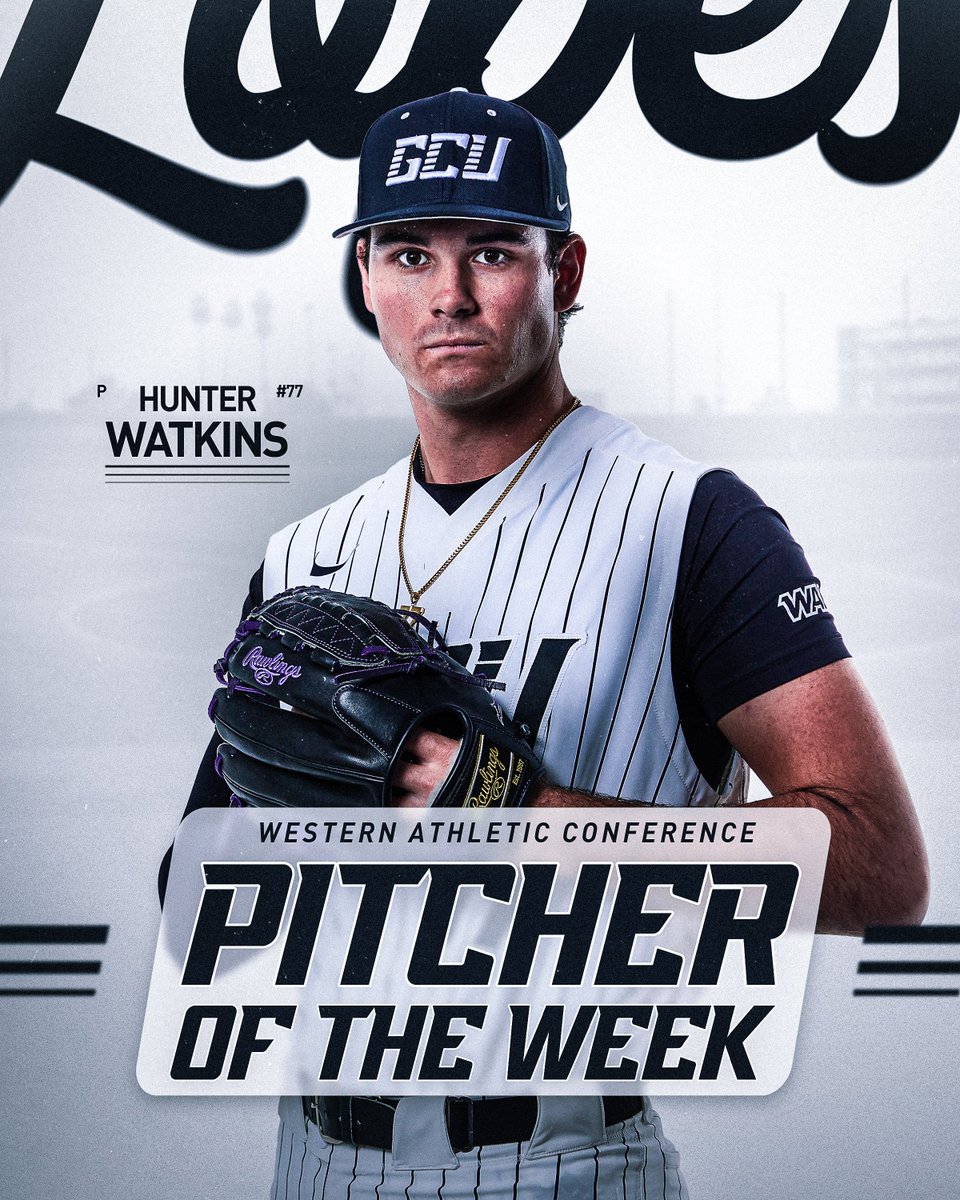 Freshman righty Hunter Watkins is the WAC Pitcher of the Week. 👏 Read » gculopes.com/news/2024/5/20…
