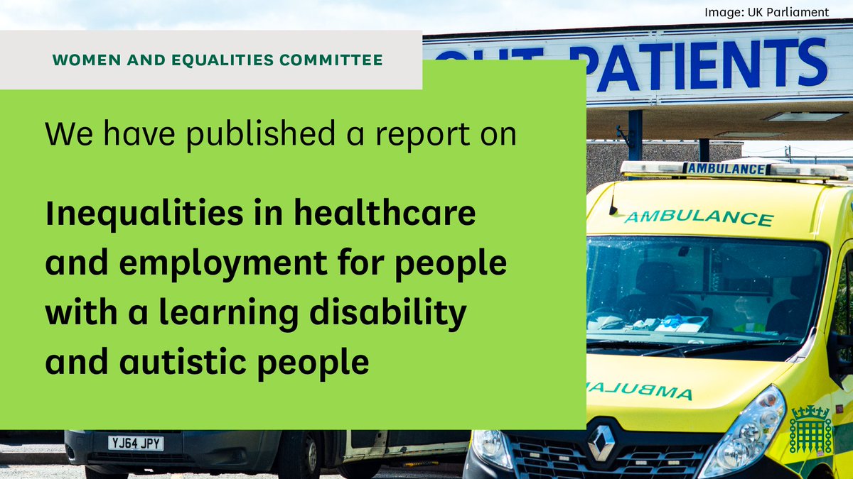 Overall care and outcomes for people with learning difficulties and autism too often still fall below acceptable standards.

Read our report on the inequalities in healthcare and employment for people with a learning disability and autistic people 👇

publications.parliament.uk/pa/cm5804/cmse…