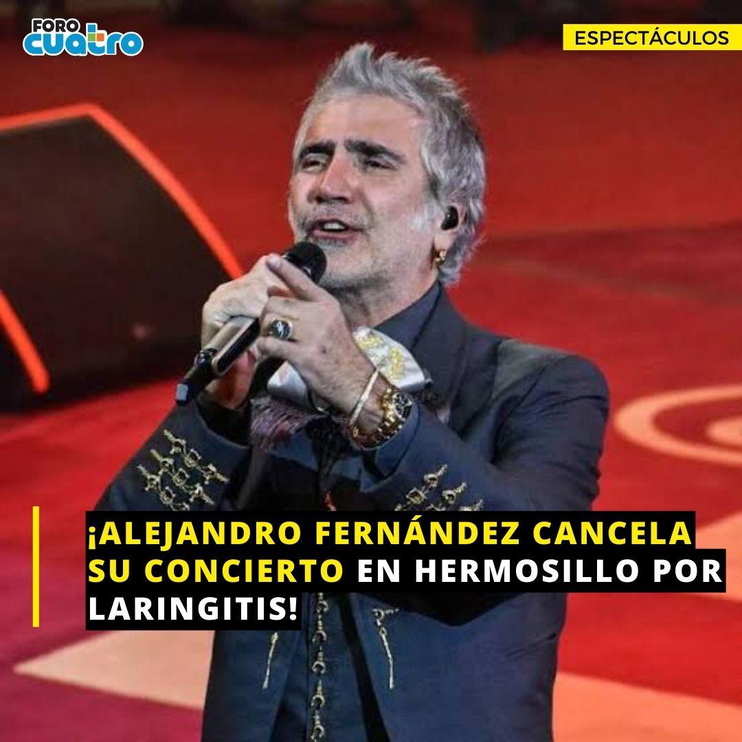 ForoCuatroTV's tweet photo. El cantante mexicano anunció a través de un video en Instagram que no podrá presentarse este lunes 20 de mayo en la ExpoGan debido a una fuerte laringitis...
👉👉 https://t.co/k0bqbTOjap
#AlejandroFernández #Laringitis #ExpoGan #Hermosillo #Boletito #ConciertoCancelado https://t.co/GeMApb6odB