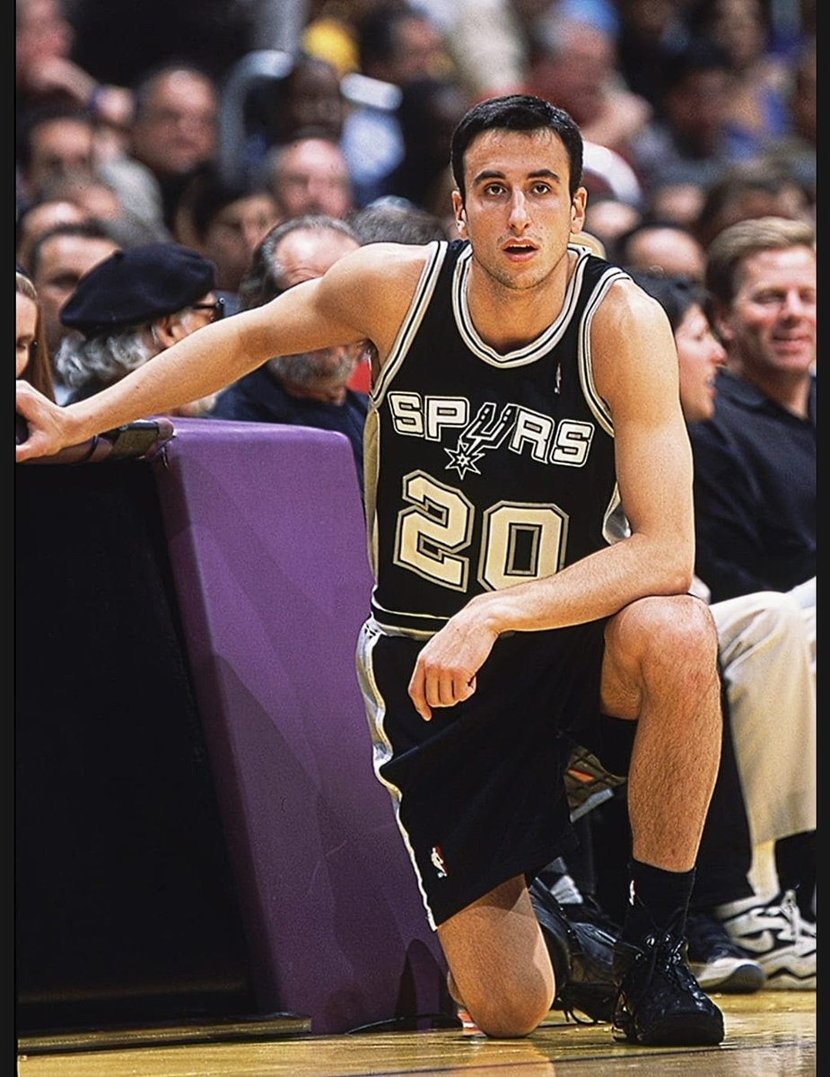 SpursCulture's tweet photo. In 1999, after winning the championship, the Spurs tried trading their 29th and 57th draft picks for 'win-now talent'

The Spurs were able to trade the 29th pick, but teams weren't interested in the 57th pick 

So, the Spurs decided to use the 57th pick to draft Manu Ginobili https://t.co/9cSJFOjkZh
