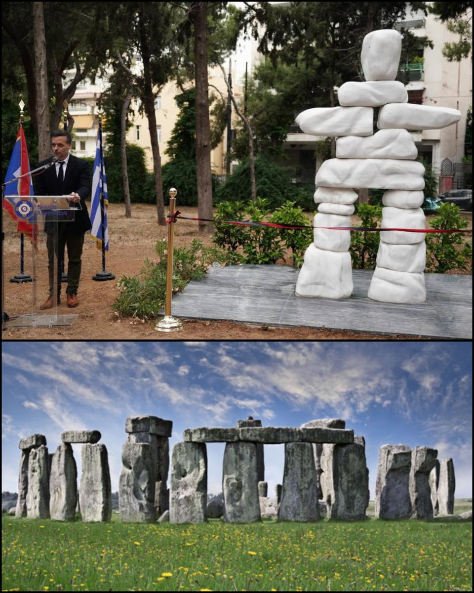 Ένα όρθιο Stonehenge εγκαινίασε ο δήμαρχος Δούκας στο κέντρο της Αθήνας.
Η αισθητική έχει πεθάνει στην Αθήνα εδώ και πολλά χρόνια.