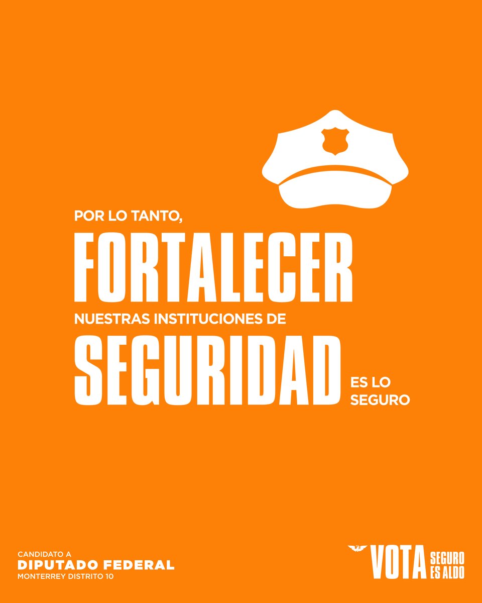 AldoFasciZ's tweet photo. Es momento de reforzar nuestras instituciones de seguridad para combatir el crimen organizado desde sus cimientos.

#SeguroEsAldo #Candidato #DiputadoFederal #Distrito10 #LosNaranjasDeNuevoLeón https://t.co/MnFytxccO6