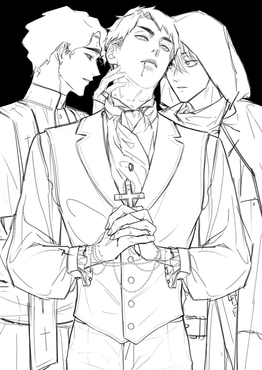 Sil_baswaste's tweet photo. 天牛 佐久牛＊神父sks 吸血鬼牛岛 吸血鬼猎人天童 https://t.co/tRg96UeJKt