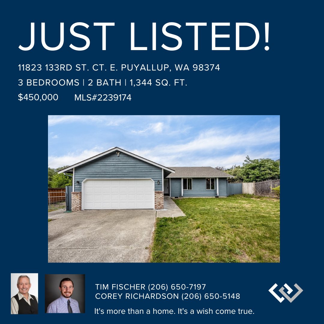 Just listed! Come check out this home in Puyallup! 
 bit.ly/3WPJC9A
#justlisted 🎉🏡 #windermereburien #allinforyou #forsale #windermererealestate #windermere #puyallupwa  #washingtonrealestate #puyallupwarealestate