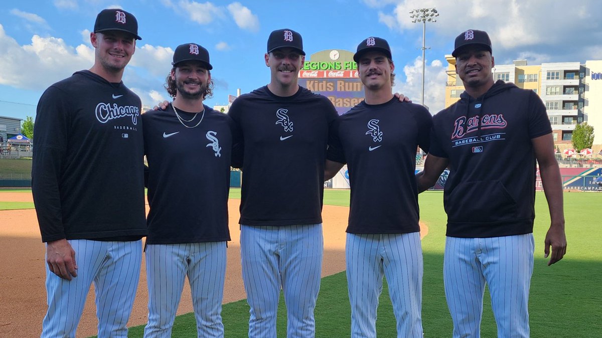 ChuckGarfien's tweet photo. White Sox #2 prospect Noah Schultz is joining the Birmingham Barons starting rotation.
Thorpe, Iriarte, Adams, Bush and Eder have combined for the lowest ERA in the Southern League.  Third lowest in the minor leagues. https://t.co/MkrzW8O06U
