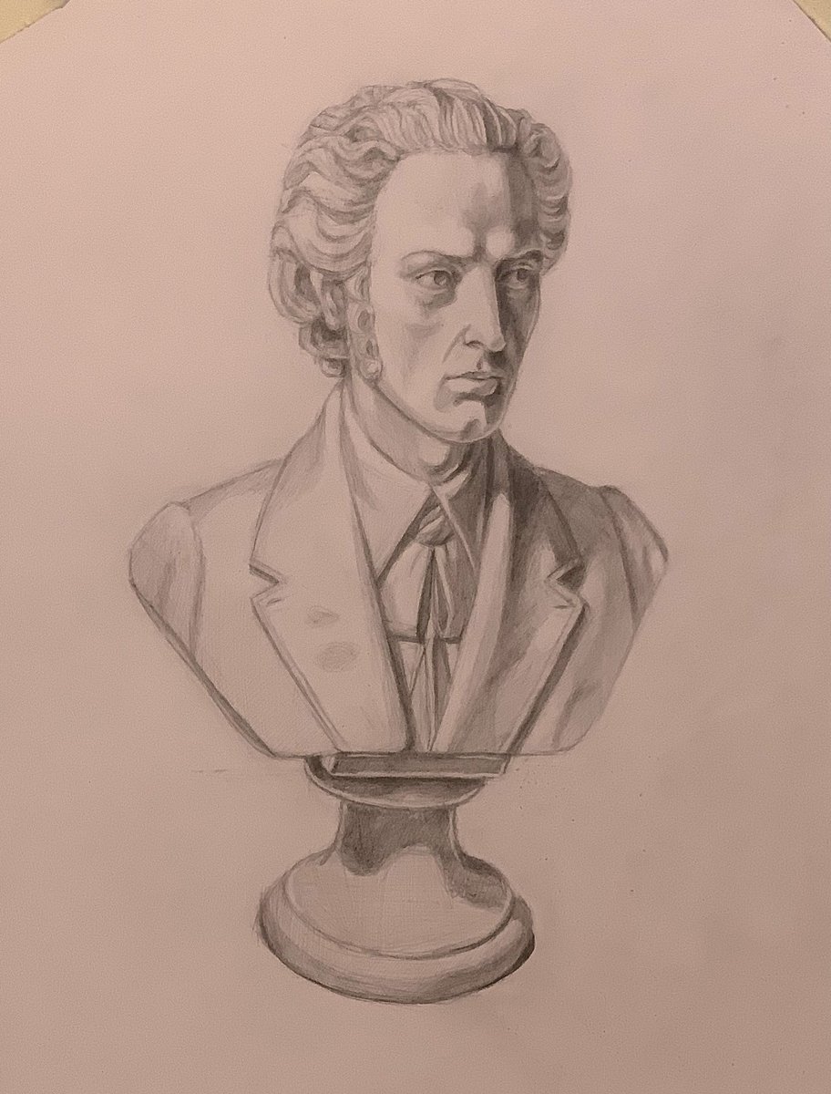 sugarteddyl0l's tweet photo. bust of Chopin.🎼

#academicdrawing #arttwt #artmoots https://t.co/9cBKNRAbMc