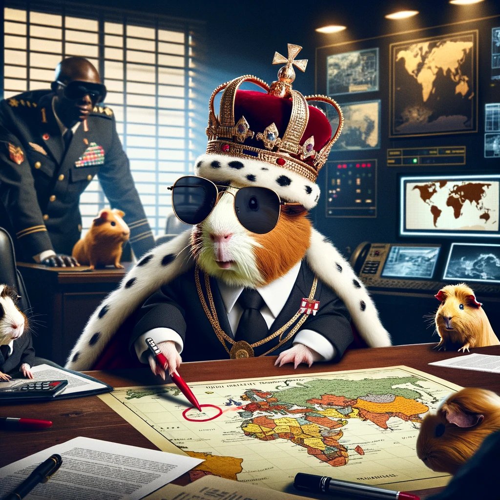 worldpvpguinea's tweet photo. BREAKING: rumors circulating about king piggy planning to make some big moves in the next coming days to spread the influence of $GUINEA to the masses... https://t.co/cO830ny6AK