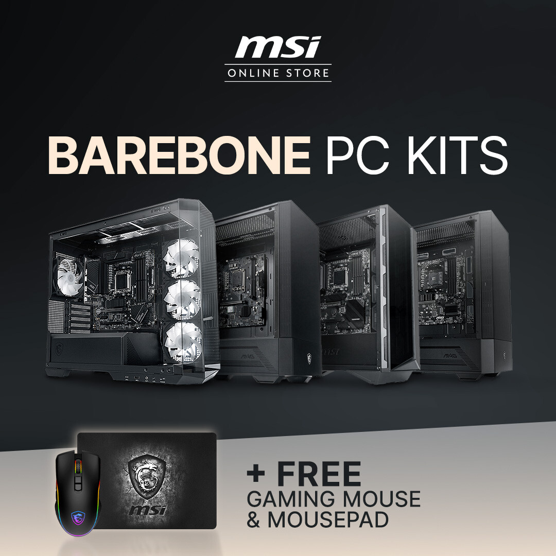 E - Z 🛠️ P - C Barebone kits starting at $199 - Now with additional FREE prizes!🎁🖱️ ➡️ msi.gm/BareboneKits #MSI #MSIGaming #Gaming #PC #Desktop