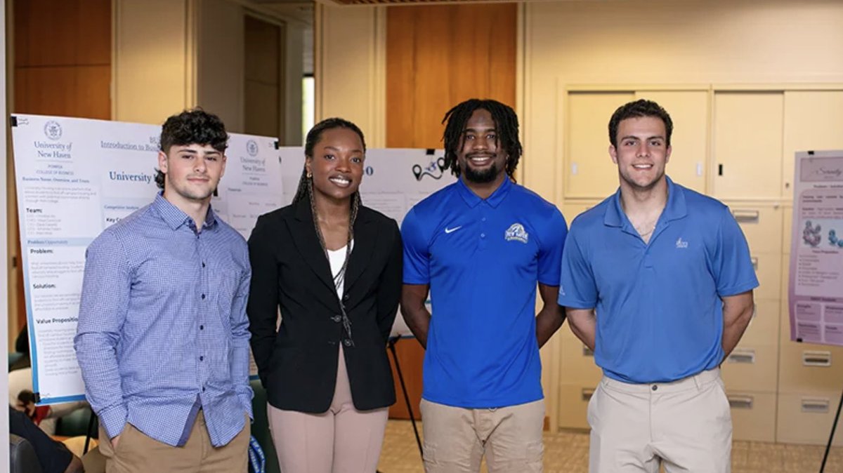 The culminating experience of BUSA 1000, an immersive course for students across #UNewHaven, is a pitch competition and business expo. It was an exciting opportunity for students to collaborate, to develop ideas, and pitch their projects to judges. --> bit.ly/44J2yJ1