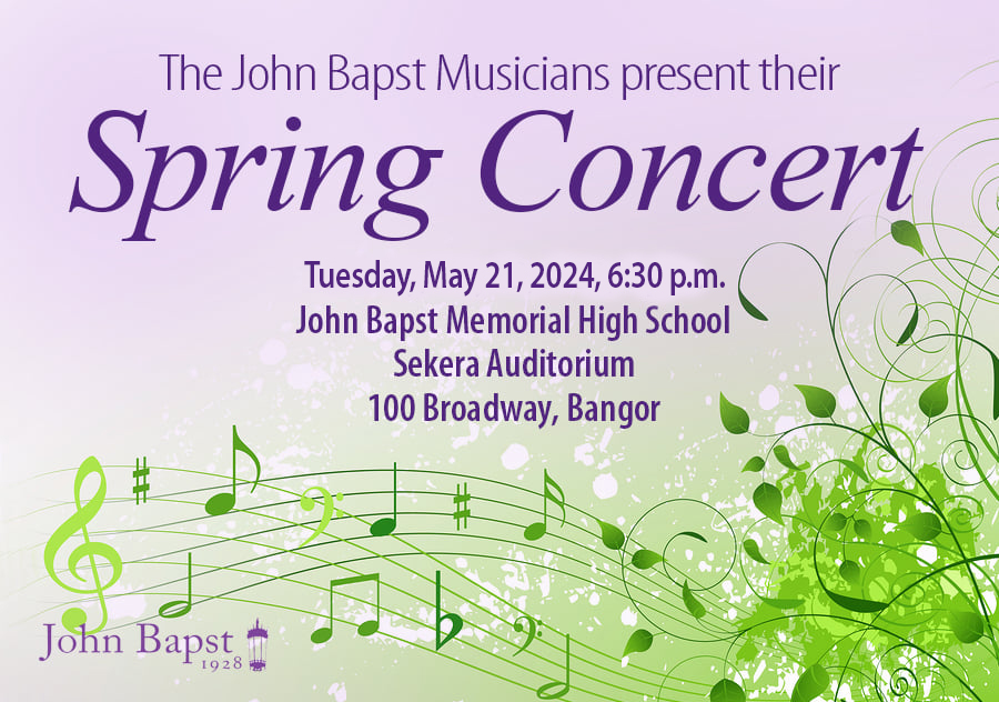 Join us, Tuesday, May 21, for our annual spring concert. Enjoy spring, musically! It's free and starts at 6:30.