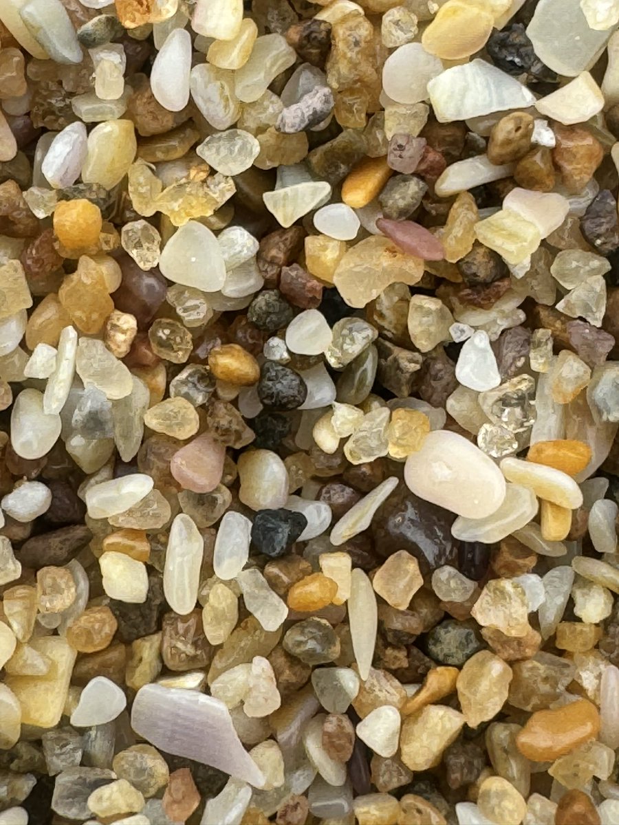 Kumsaldaki ince kumun yakın çekim görüntüsü. 

Her biri mücevher tanesi gibi.