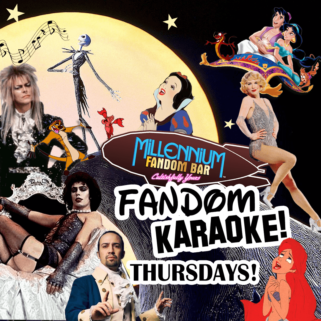 FandomBarLV's tweet photo. https://t.co/mRjHI5EHxN
THURSDAYs @ 8pm is FANDOM KARAOKE Night Only @ the #MillenniumFANDOMBAR! 
Sing it, Share it, Cheer it! 🎤 
NO COVER. 21+ 
#FandomBar #FandomBarVegas #Cocktails #Mocktails #LetsFandom #Fandom #Cosplay #LasVegas #Karaoke #Karaokenight #fandomkaraoke https://t.co/1ITl96B22T