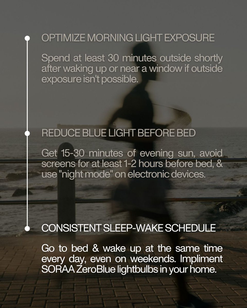 These key factors align your internal body clock to the natural day-night cycle, encourage #melatoninproduction, and support a consistent #circadianrhythm, all of which leads to better #qualitysleep, increased #alertness, and improved #cognitivefunction throughout the day.