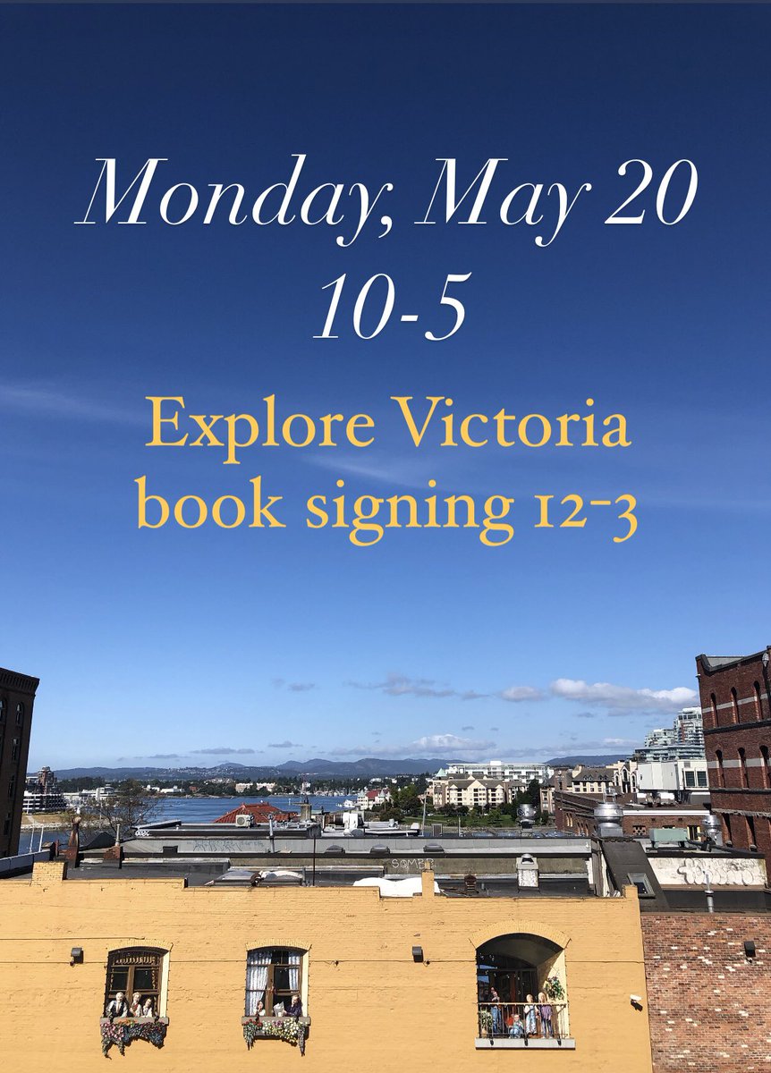 We are open 10:00 to 5:00 on Monday, May 20! Stop by for a local book signing on all things Victoria (and the surrounding area) from 12:00 to 3:00! #yyj