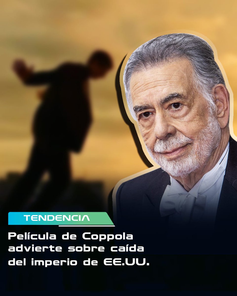 #TendenciaMundial | Película de Coppola advierte sobre caída del imperio de EE.UU.

Conoce de que se trata la última  cinta dirigida por el galardonado director de la trilogía del 'el Padrino': acortar.link/qlKZLn