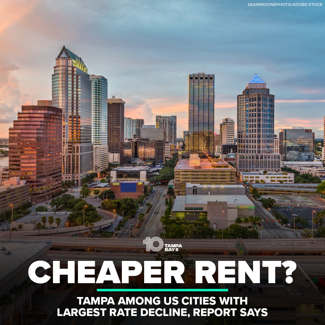 RENT RELIEF? 🏙 Rent isn't necessarily cheap in the Tampa Bay area, but at least new renters are reportedly seeing lower rates: wtsp.com/article/news/l…