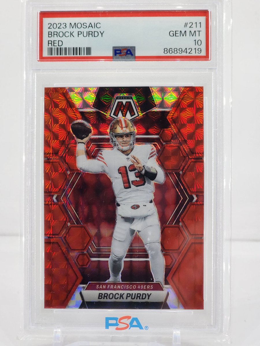 510CARDMAN (@brettoeverndiek) on Twitter photo Brock Purdy 2023 Red Mosaic PSA 10 - $75 shipped
<a href="/CodiDaReposter/">CodiDaReposter</a> <a href="/ILOVECOLLECTIN1/">I❤️COLLECTINGCARDS</a>
<a href="/sports_sell/">@SPORTS_SΞLL</a>
#thehobby Brock Purdy 2023 Red Mosaic PSA 10 - $75 shipped
<a href="/CodiDaReposter/">CodiDaReposter</a> <a href="/ILOVECOLLECTIN1/">I❤️COLLECTINGCARDS</a>
<a href="/sports_sell/">@SPORTS_SΞLL</a>
#thehobby