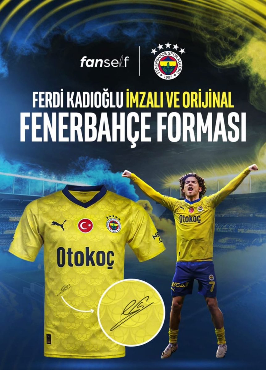 📣 Forma kazanma şansı!

<a href="/fanselfcom/">fanself</a> ten Ferdi Kadıoğlu imzalı forma hediye edeceğim. Formayı kazanma şansı için, beni ve <a href="/fanselfcom/">fanself</a> i takip edip, bu tweet'i RT etmeniz gerekiyor.

Kazananı Çarşamba günü <a href="/taktikmania/">Taktik Mania</a> daki Fener Mania programında açıklayacağım. 

Bol şans ✌️