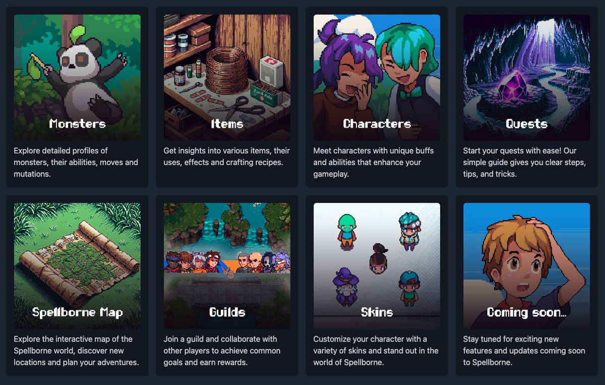 We've revamped our landing page design! 🎨✨ Huge thanks to @0xYaku from @SoulSnatchGuild for his amazing work! 🙌🔮 Check it out now: spellborne.wiki #Spellborne #SpellborneCreate