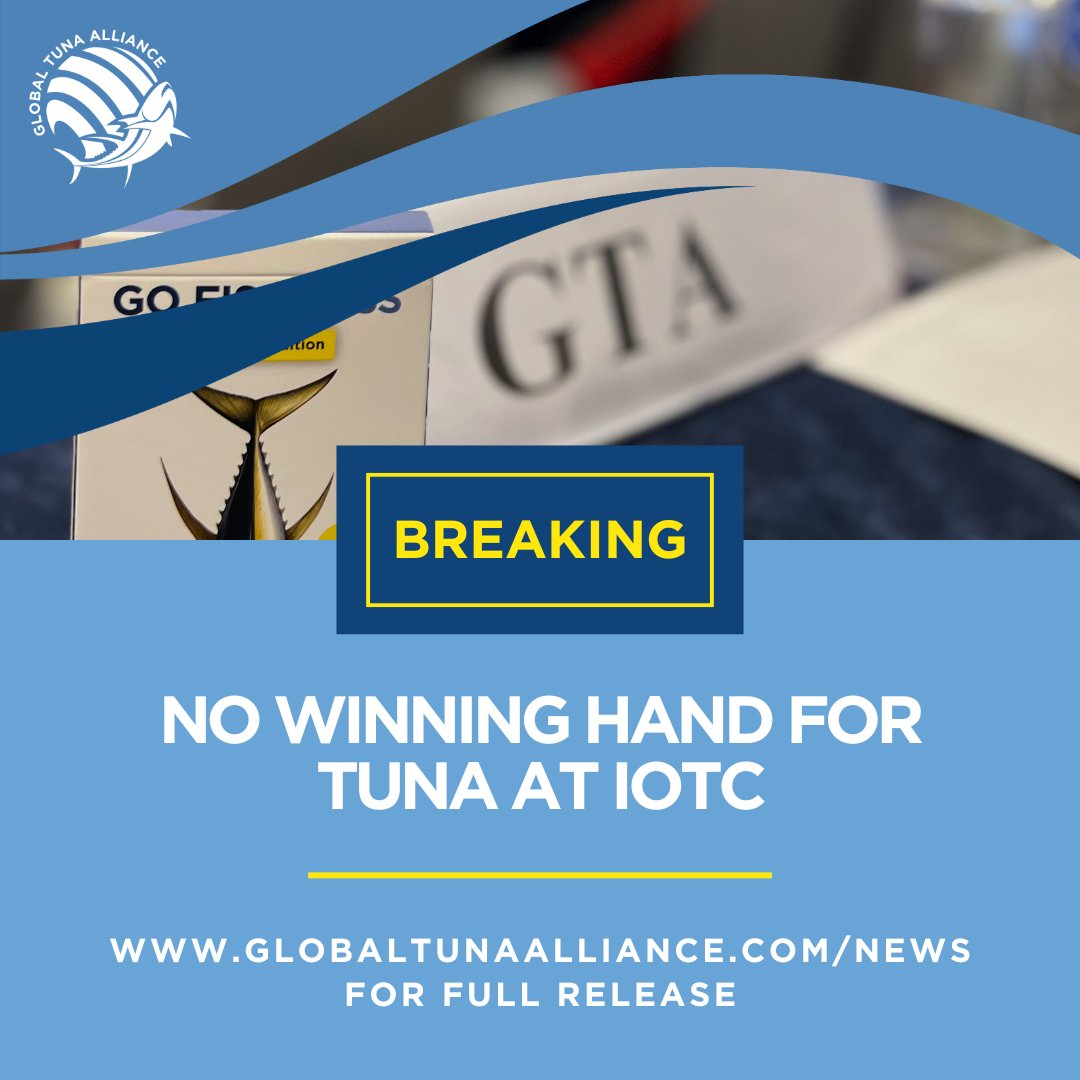 As you’re all well aware by now, this year’s IOTC meeting wrapped up on Friday, concluding an extensive campaign by the GTA to push for a 30% cut to Indian Ocean yellowfin catch.

Please see our final review of the meeting and plans for future efforts at globaltunaalliance.com/iotc-outcomes.