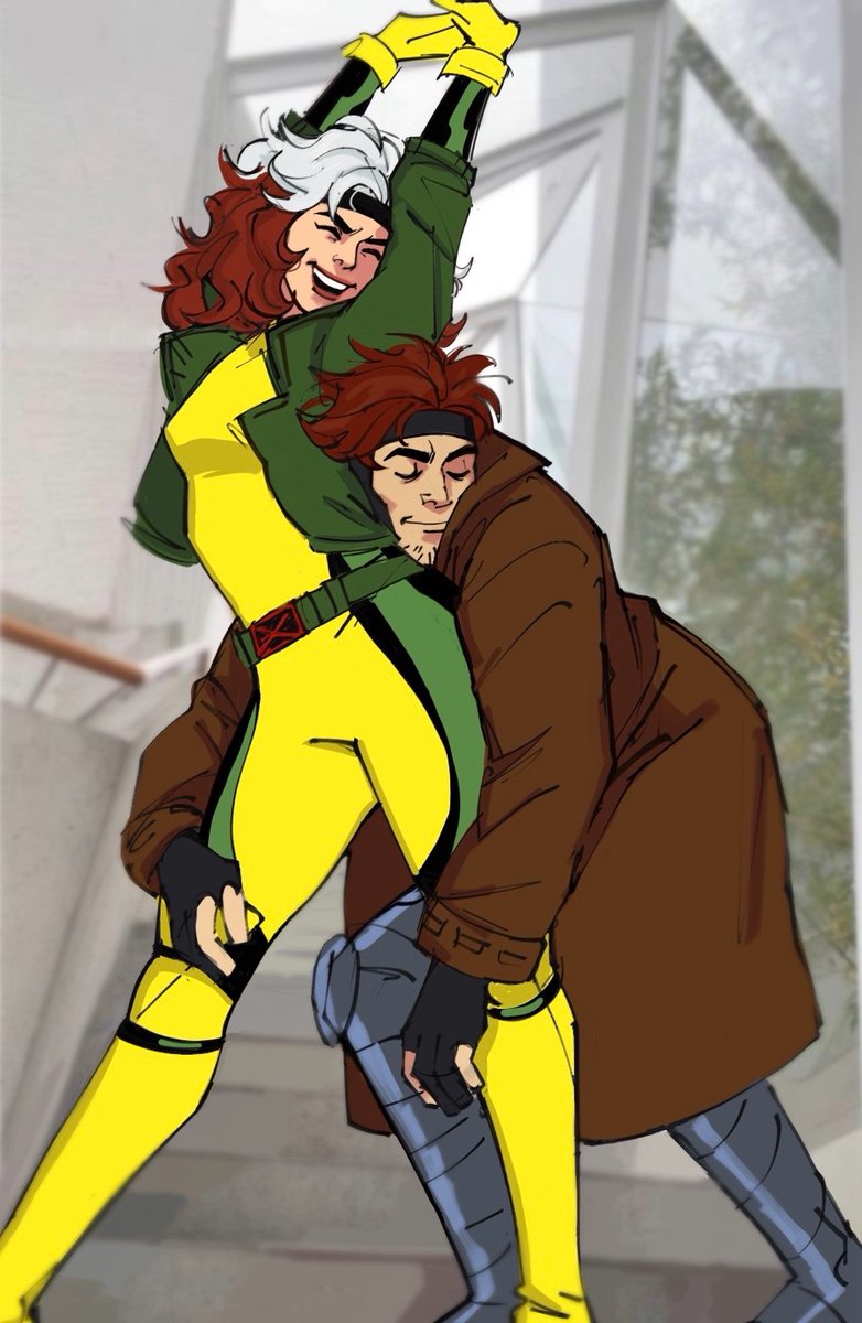 God I love them Thank you sm for the drawing refs you guys!! #XMen97 #rogue #gambit