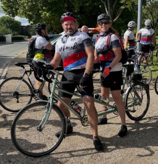 Marc and Pippa have been riding one of our Berkshire based tandems from Paris to Milton Keynes.